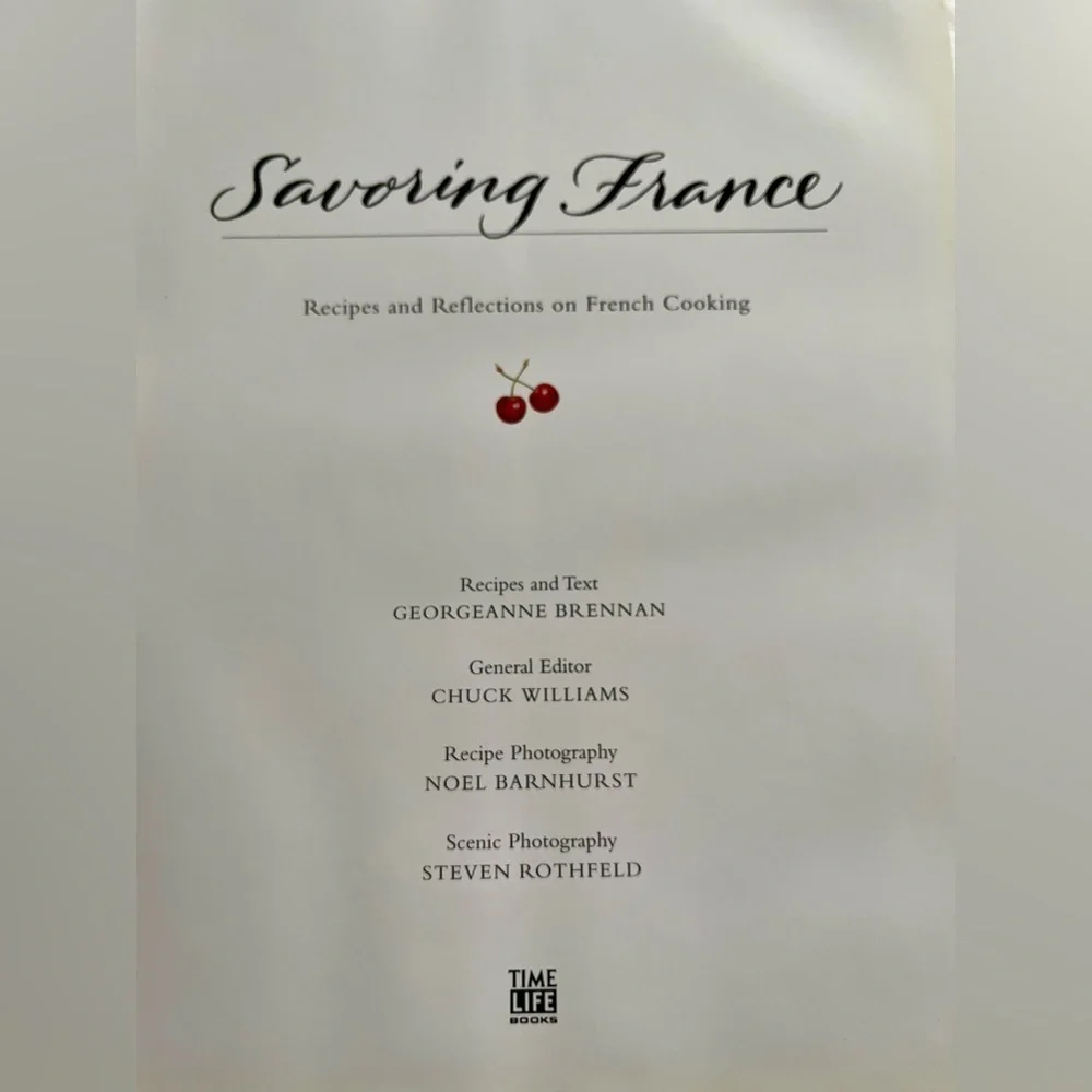 Williams Sonoma French Cookbook Picture Book Time Life Savoring
